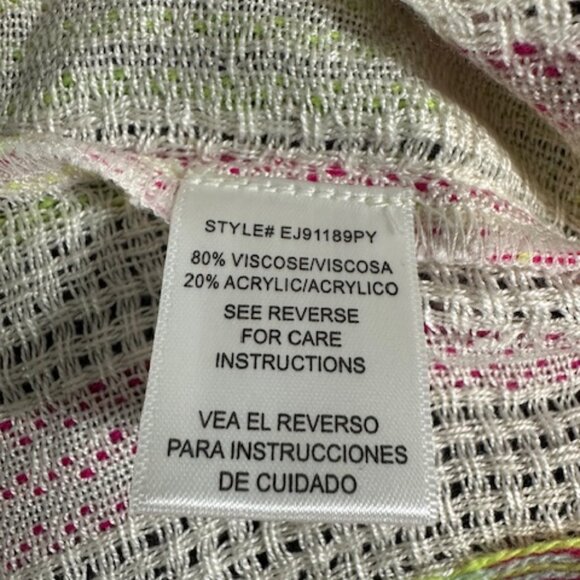 En Creme Neon Boho Tie Cardigan    8347 - Picture 11 of 11